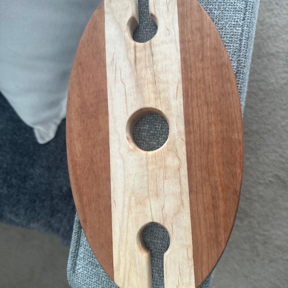 Wood Wine bottle and glasses holder - Picture 1 of 3